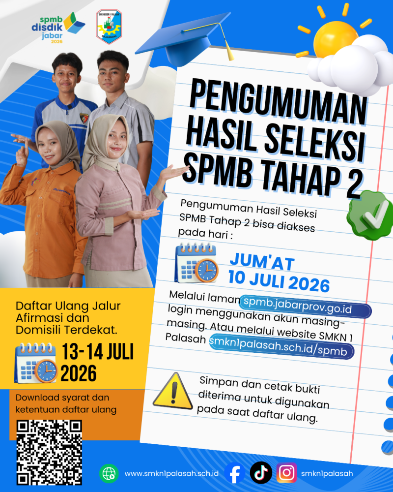 🚀 Pengumuman Hasil Seleksi SPMB Tahap 2 🎓